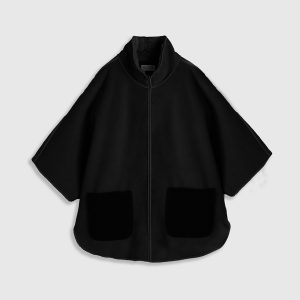 Cappa Reversibile in Suede & Ecopelliccia