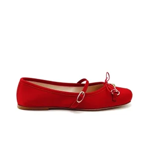 “Sofia” Ballerina in Raso Rosso